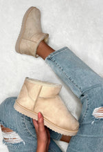 Keeping You Warm Cream Faux Fur Lined Faux Suede Boots