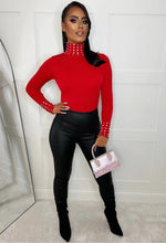 Lavish Affair Red Diamond Gem Collar And Cuff Jumper